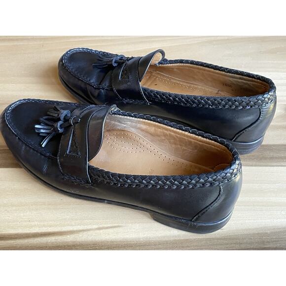 Allen Edmonds Maxfield Black Men\'s 10.5 C Width Slip-On Loafer Leather Tassel main image 13